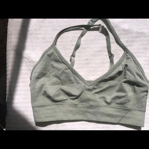 Olive green sports bra